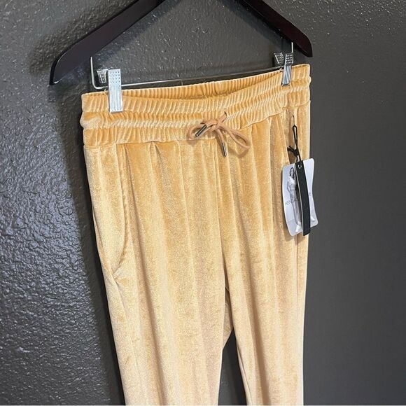 Kendall and Kylie Velour Camel Joggers with Rhinestone Logo - Picture 3 of 12
